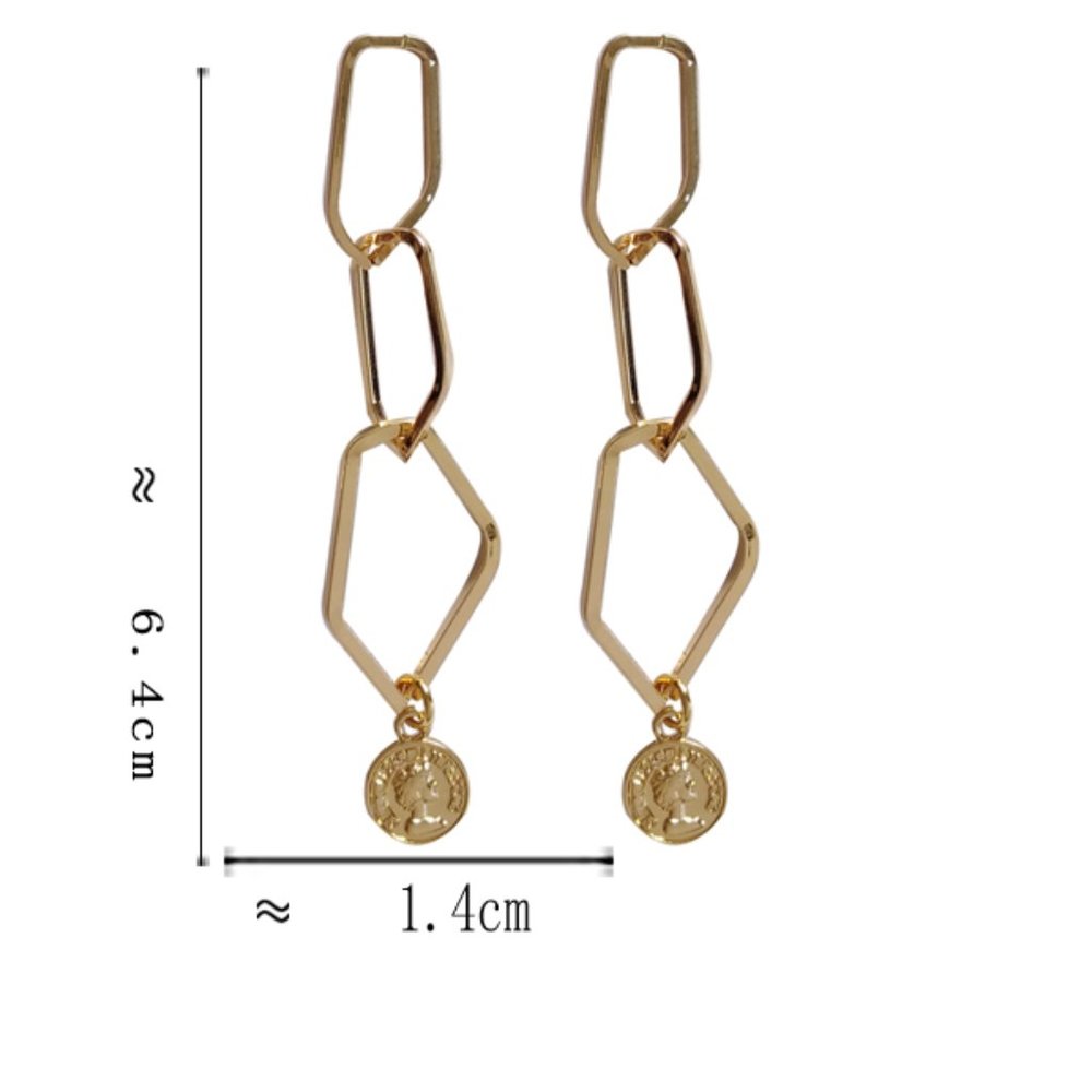 💕Last one Sterling Silver Coin Dangle Earrings - Picture 6 of 9